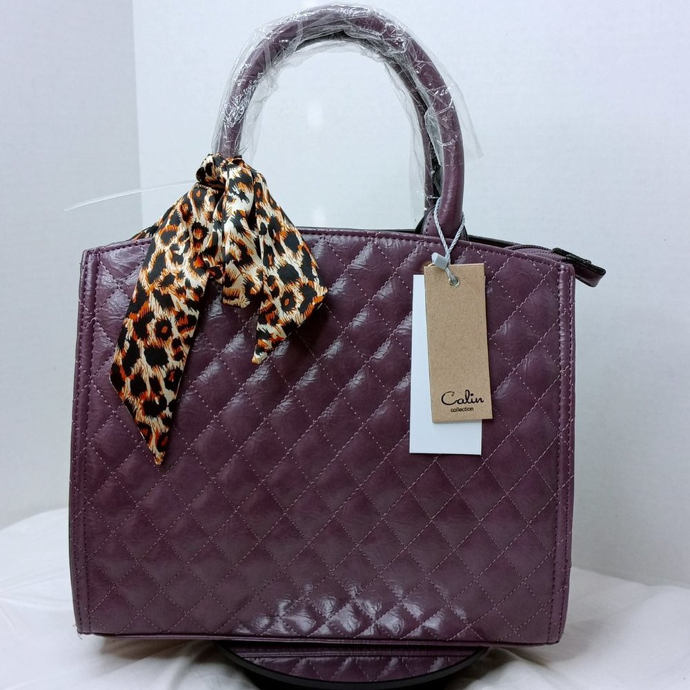 Purple Quilted Handbag - Picture 5 of 8